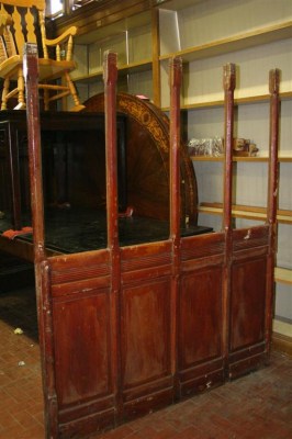 Separè legno e vetro